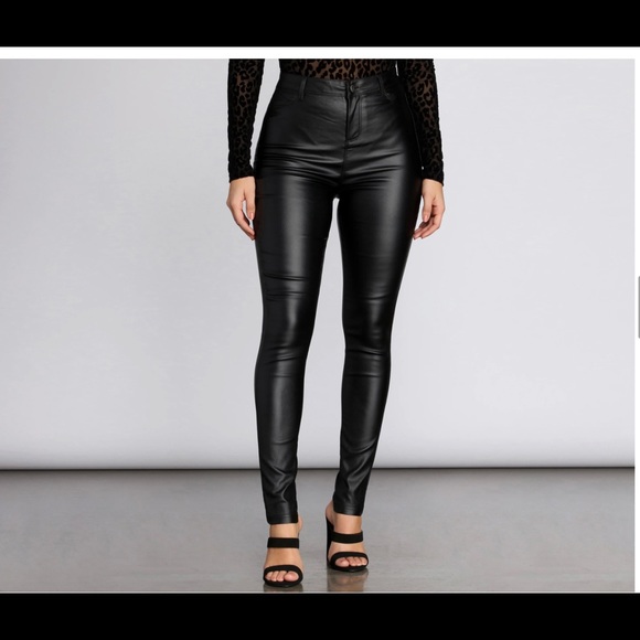 Windsor Store Coated Skinny Pants - MEDIUM - Picture 2 of 2